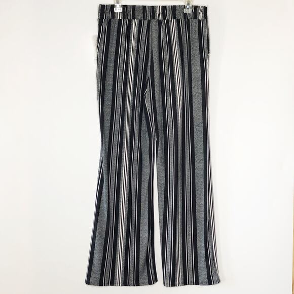 Joe B Black & White  Elastic Tie Waist Pull On Pants X LG New! Soft - Picture 4 of 5